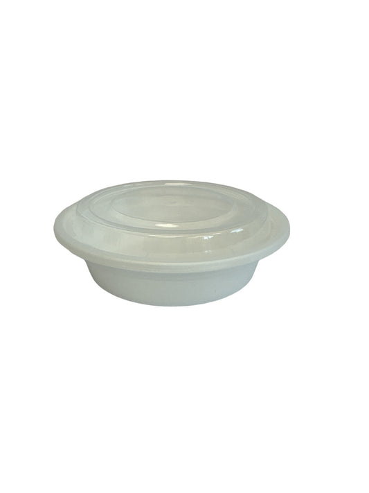 6" Round *WHITE* Container: 150/combo (16 oz.)