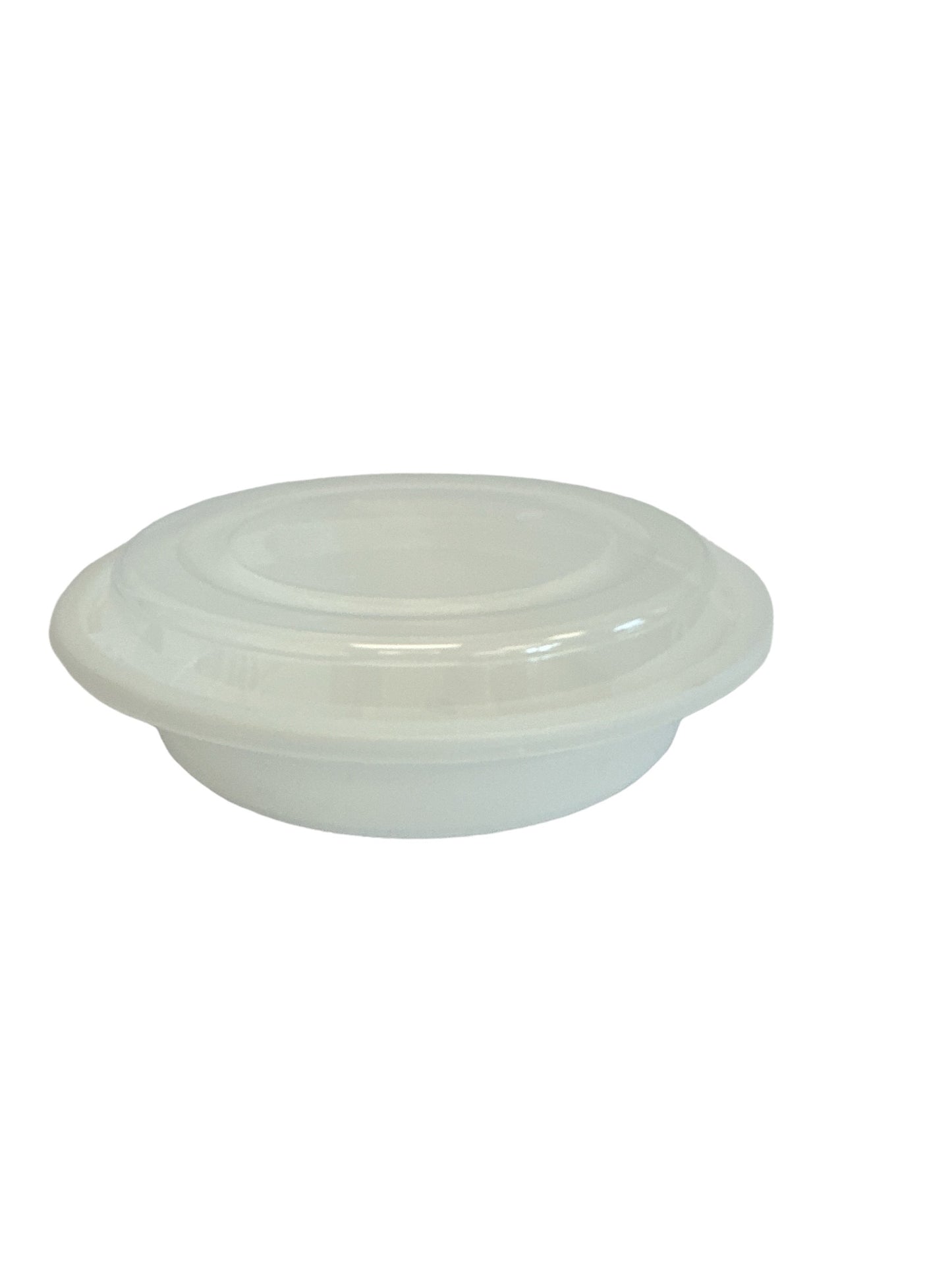 7" Round WHITE Container: 150/combo 24oz. *MBS*