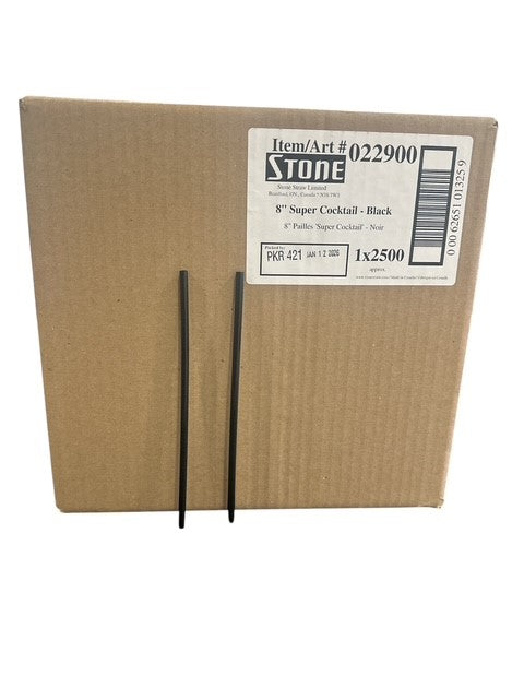 8" Super Black Cocktail (1x2500) (Stone 022900)