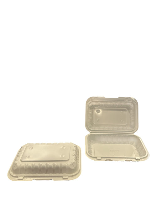 9x6 Recycled Plastic Take Out Container: White (Hoagie) 150/ctn