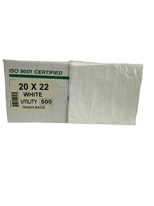 White Utility Garbage Bag 20x22