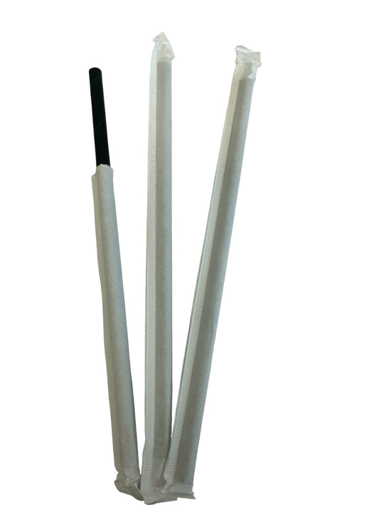 Wrapped Paper Straws, 8" 500/box