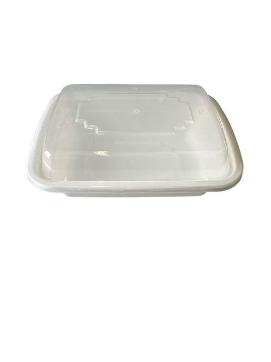 12 oz WHITE Rectangular Containers 150/combo*MBS*