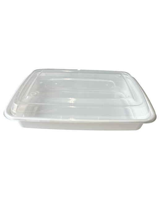 58oz. White  Rectangular Container  150/combo *Rec-58*